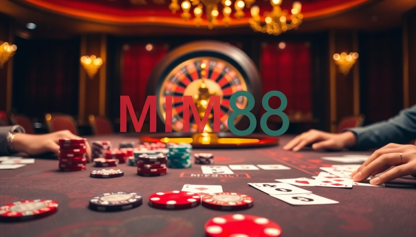 Experience the excitement of https://mm88.london/ with vibrant gaming action at a luxury casino table.