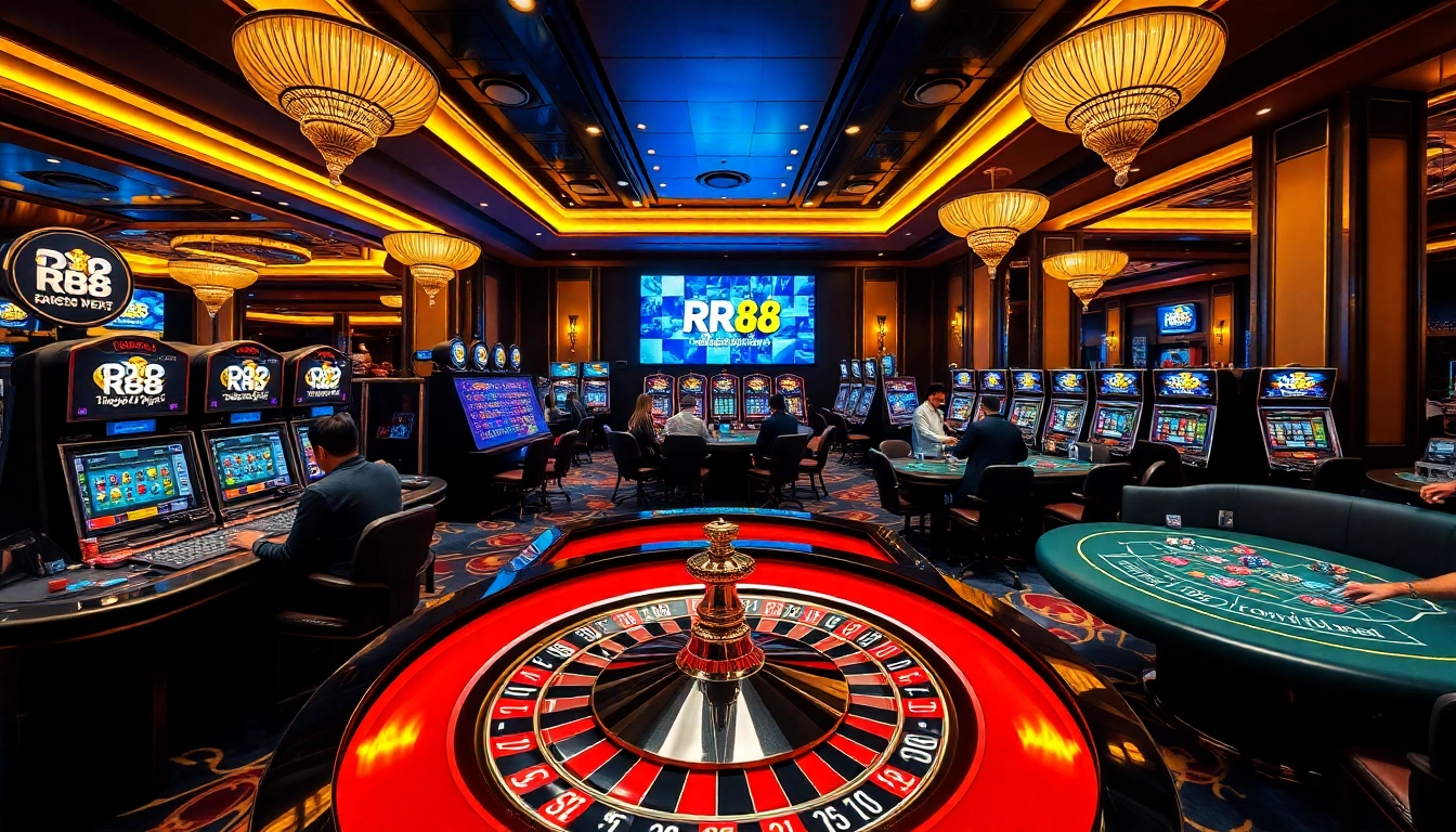 Experience the excitement of RR 88 at a vibrant casino with thrilling games and lavish ambiance.
