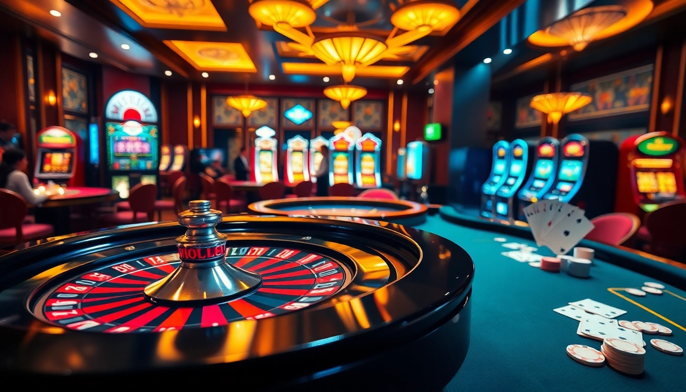 Experience thrilling gameplay at lc88.band with a vibrant roulette table and engaging casino atmosphere.