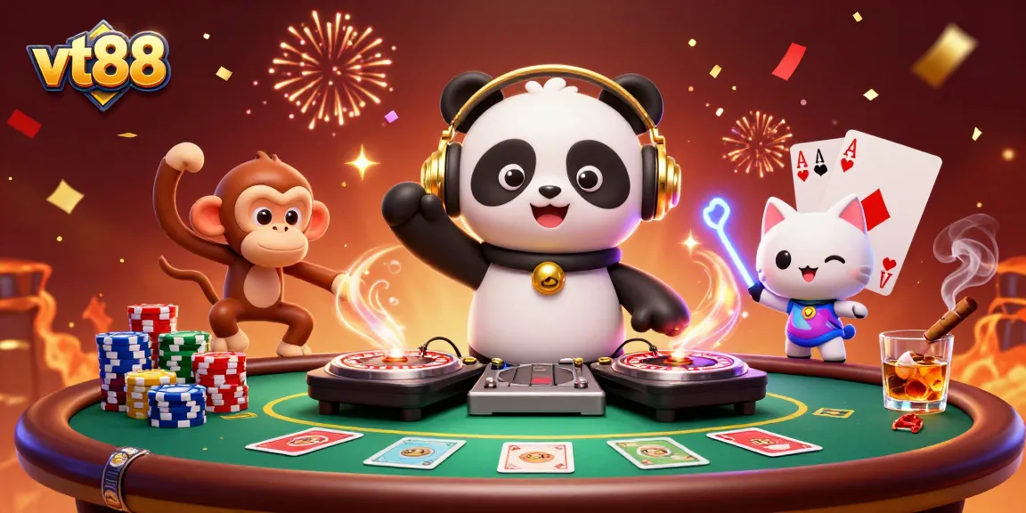 Experience exhilarating gameplay at vt88 with vibrant casino characters and dynamic elements.
