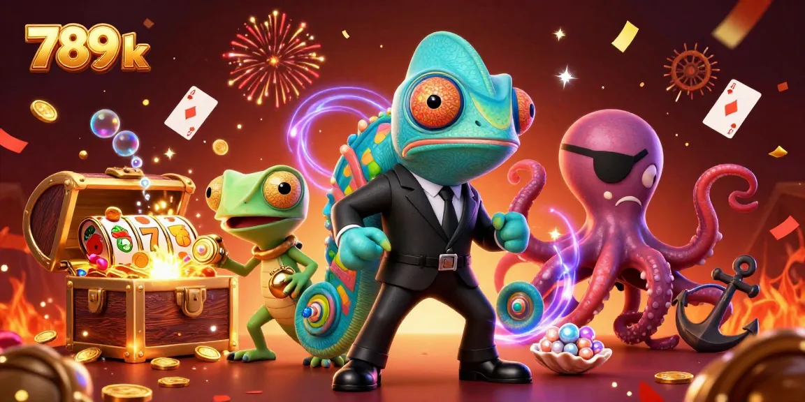 Engaging 789 k casino illustration with vibrant characters and dynamic gaming elements.