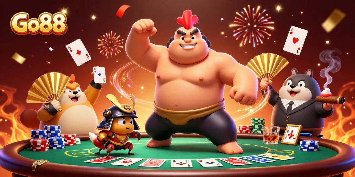Experience winning moments with Go88's vibrant poker scene featuring exciting game elements.