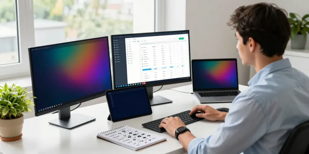 SEO specialist analyzing instant indexing strategies in a modern workspace.