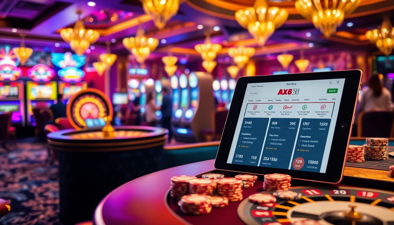 Players enjoying an exciting gambling experience at AX88's online casino interface.