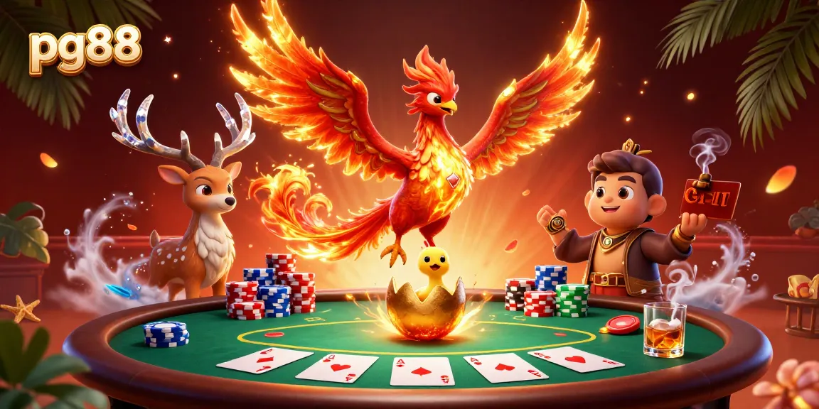 Experience the thrill of pg88 poker action amidst a vibrant digital casino scene.