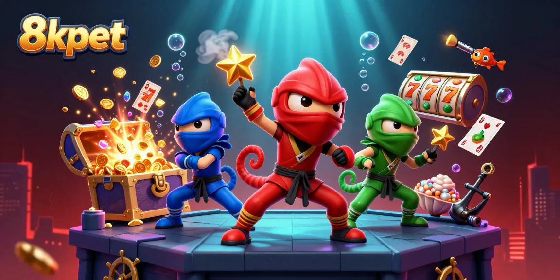 Play thrilling games with 8xbet's dynamic casino elements in this vibrant, action-packed scene.