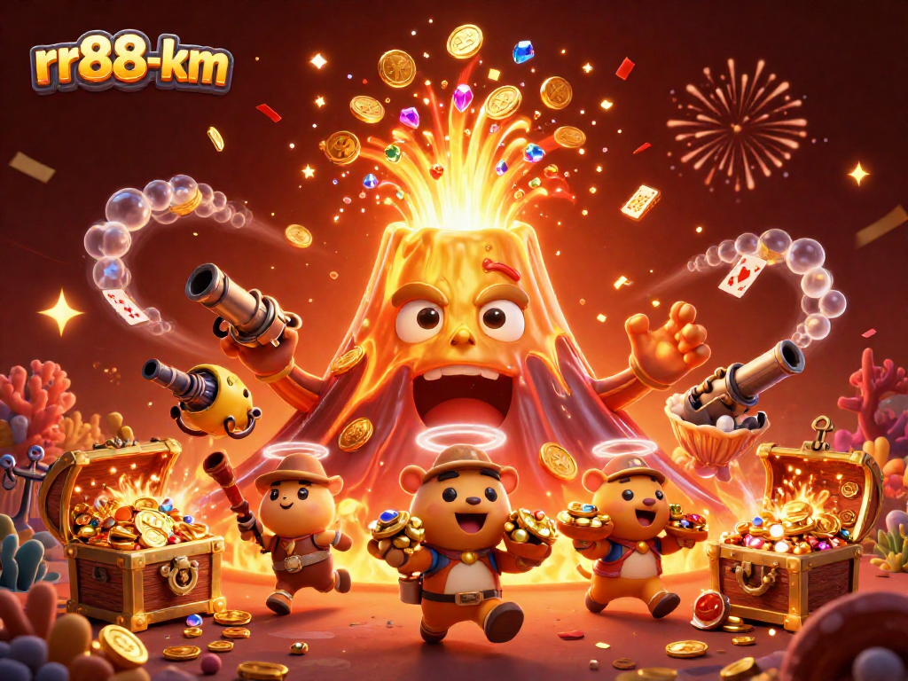 Experience thrilling wins with rr88-km's vibrant 3D casino eruption packed with treasures