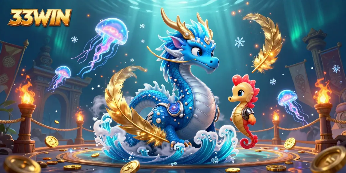 Experience exhilarating gameplay at 33WIN with vibrant dragons, knights, and underwater scenes.