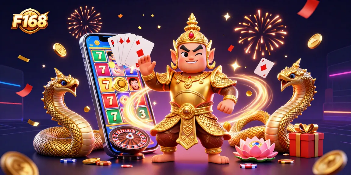 Experience the thrill of F168's vibrant online gaming world with captivating characters and action-packed elements.
