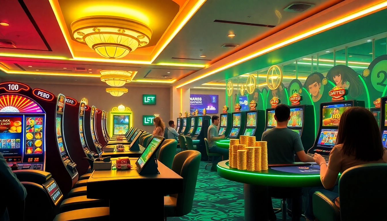 Engaging players enjoying vibrant online games at NK88's modern casino platform.