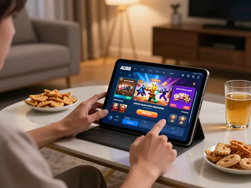 Experience the thrill of gaming with au88 cơ hội giàu sang in a cozy home setup.