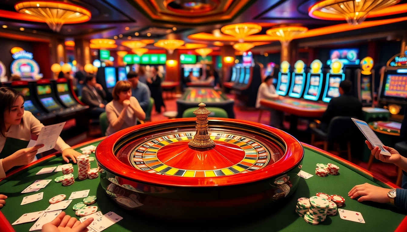 Experience the thrill of gambling at rr88 kjc with vibrant casino tables and enthusiastic players.