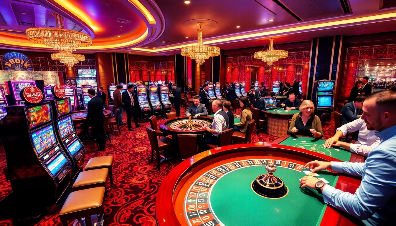 Players enjoying the thrilling experiences at 789 club's luxurious casino environment.