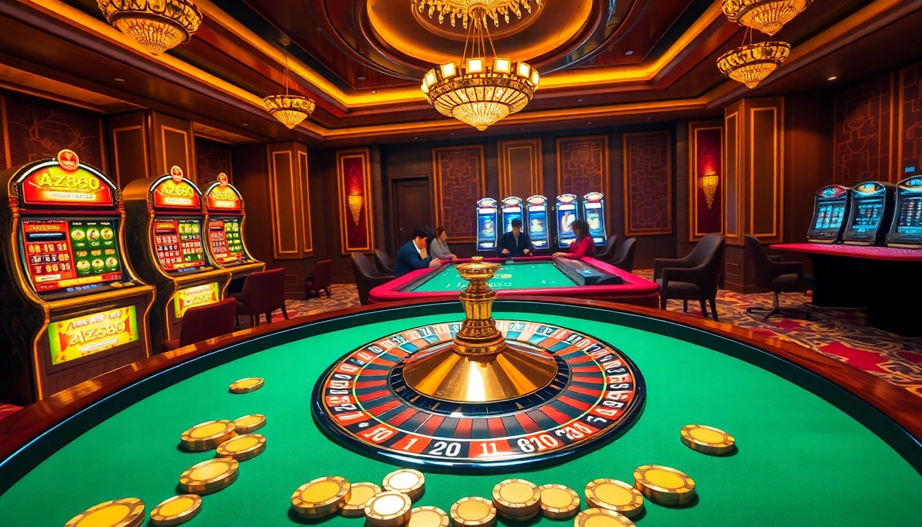 Experience the excitement at az888.fubol with casino tables, chips, and vibrant games.